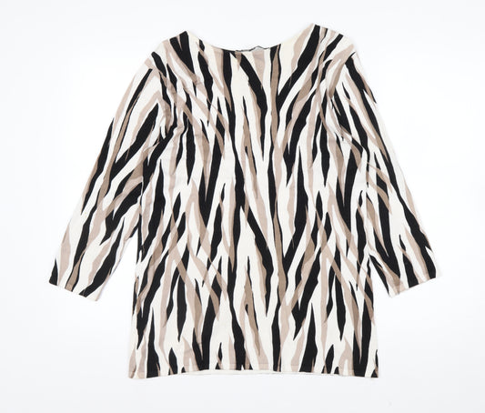 Bonmarché Women’s Multicoloured Zebra Print Tunic Top Size 10