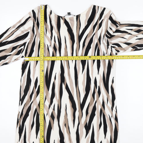 Bonmarché Women’s Multicoloured Zebra Print Tunic Top Size 10