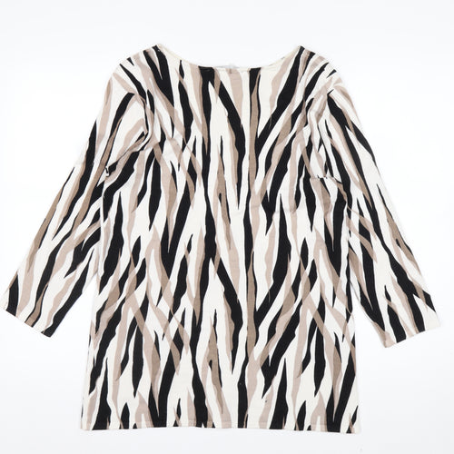 Bonmarché Women’s Multicoloured Zebra Print Tunic Top Size 10