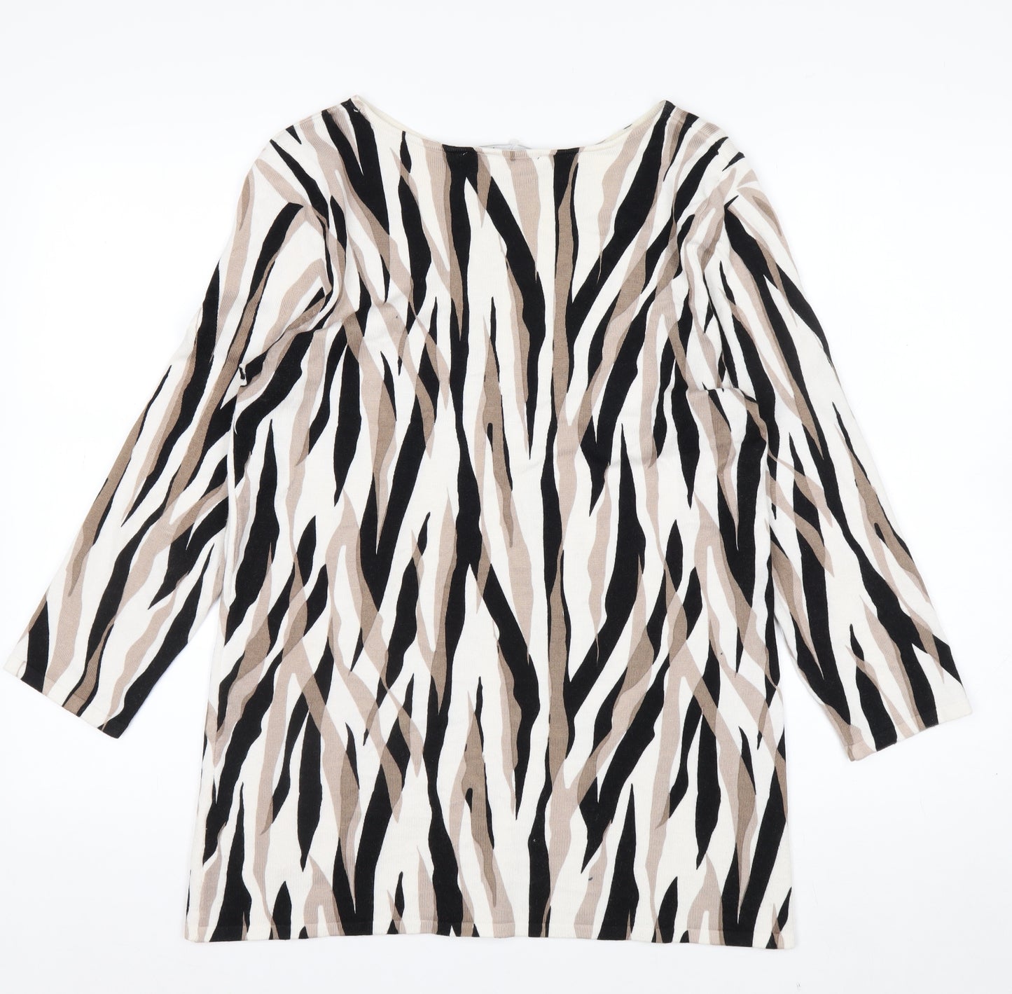 Bonmarché Women’s Multicoloured Zebra Print Tunic Top Size 10