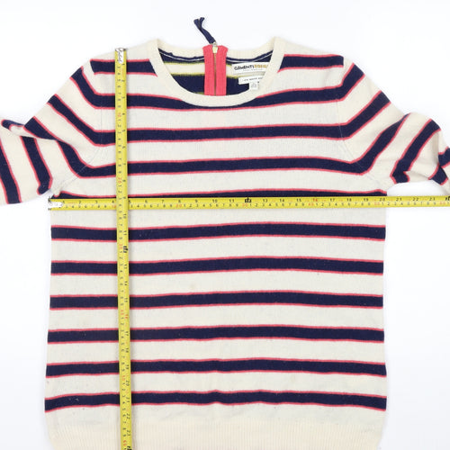 Clements Ribeiro Women’s Multicoloured Striped Merino Wool Jumper Size 16