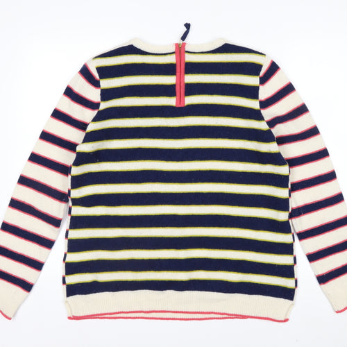 Clements Ribeiro Women’s Multicoloured Striped Merino Wool Jumper Size 16