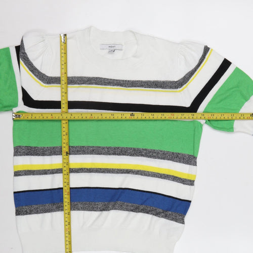Next Women’s Multicoloured Striped Knit T-Shirt Size 14