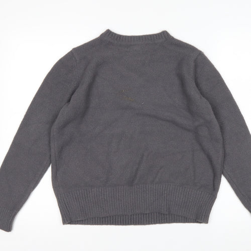 Marks and Spencer Women's Grey Sequin Christmas Jumper Size S