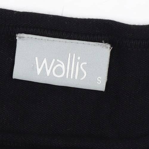 Wallis Womens Black Striped Knit Pullover Jumper Size S