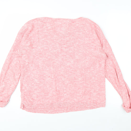 Luperdry Women’s Pink Cotton Crew Neck Jumper Size M