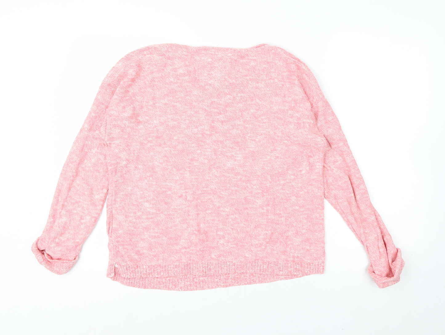 Luperdry Women’s Pink Cotton Crew Neck Jumper Size M