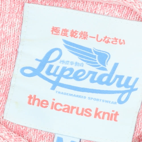 Luperdry Women’s Pink Cotton Crew Neck Jumper Size M
