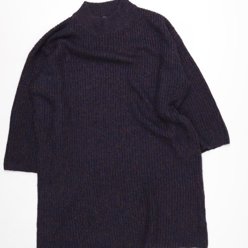 Next Women Navy Acrylic Knit Jumper UK 22 Relaxed Fit Warm Winter Pull Over