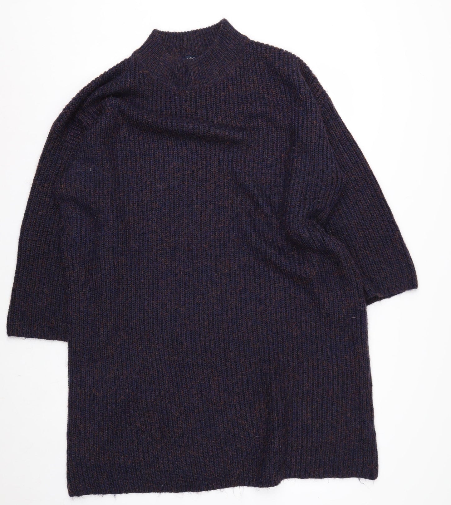Next Women Navy Acrylic Knit Jumper UK 22 Relaxed Fit Warm Winter Pull Over