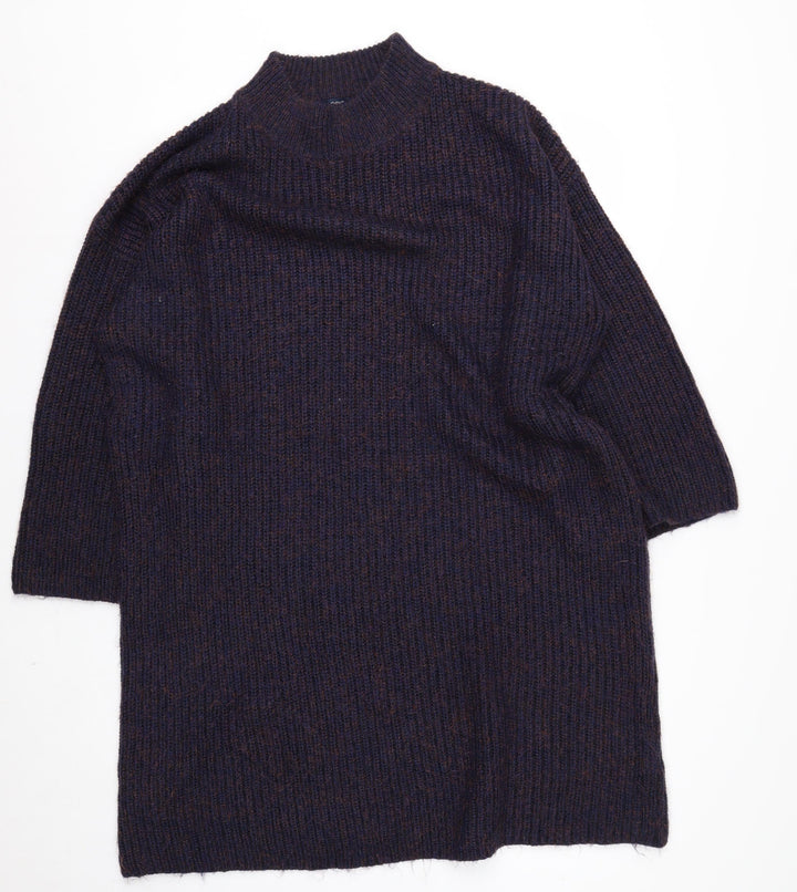 Next Women Navy Acrylic Knit Jumper UK 22 Relaxed Fit Warm Winter Pull Over