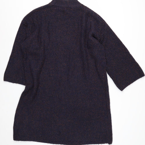 Next Women Navy Acrylic Knit Jumper UK 22 Relaxed Fit Warm Winter Pull Over