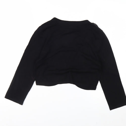 Kaliko Women's Black Size 8 Embellished Shrug Cardigan