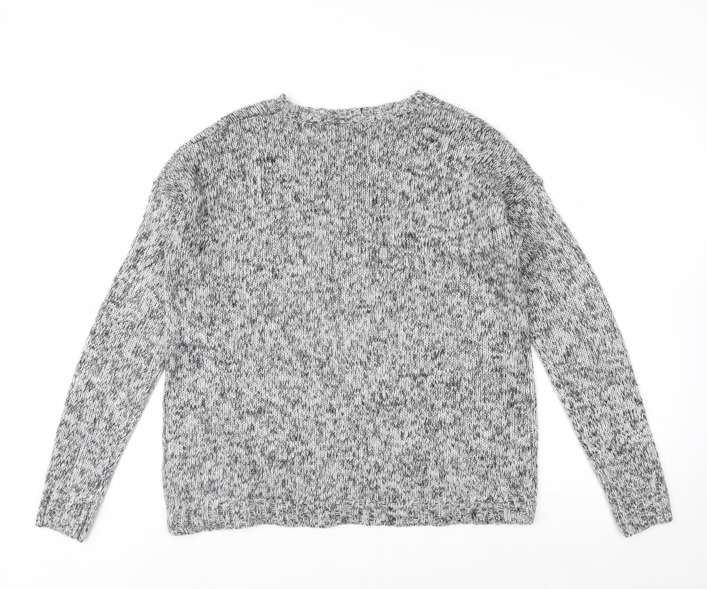 Apricot Women’s Grey Bunny Knit Jumper UK 12 Long Sleeve Pullover