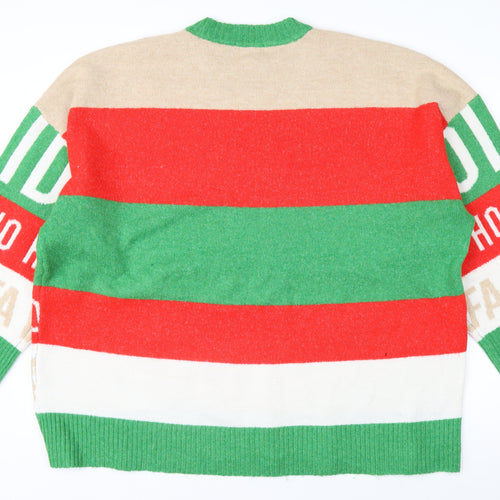 Tu Men’s Multicoloured Christmas Sequin Pullover Jumper XL