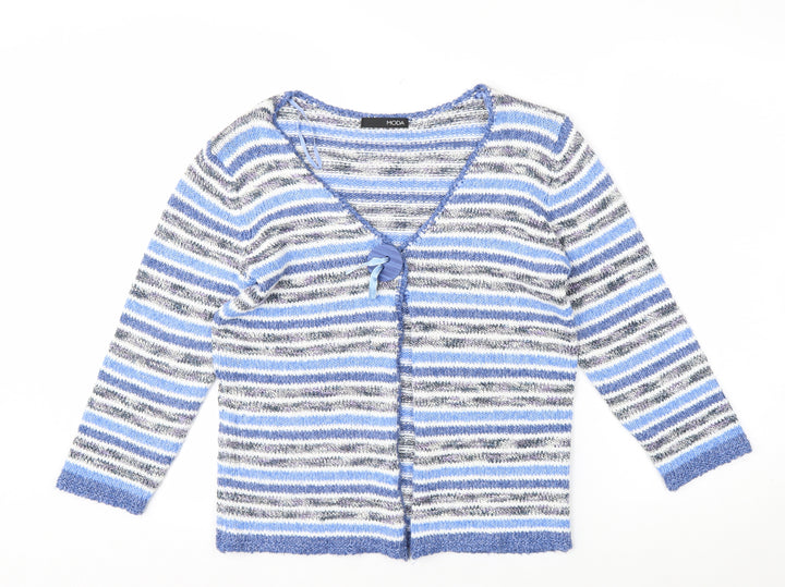 George Women’s Multicoloured Striped Knit Cardigan Size 10
