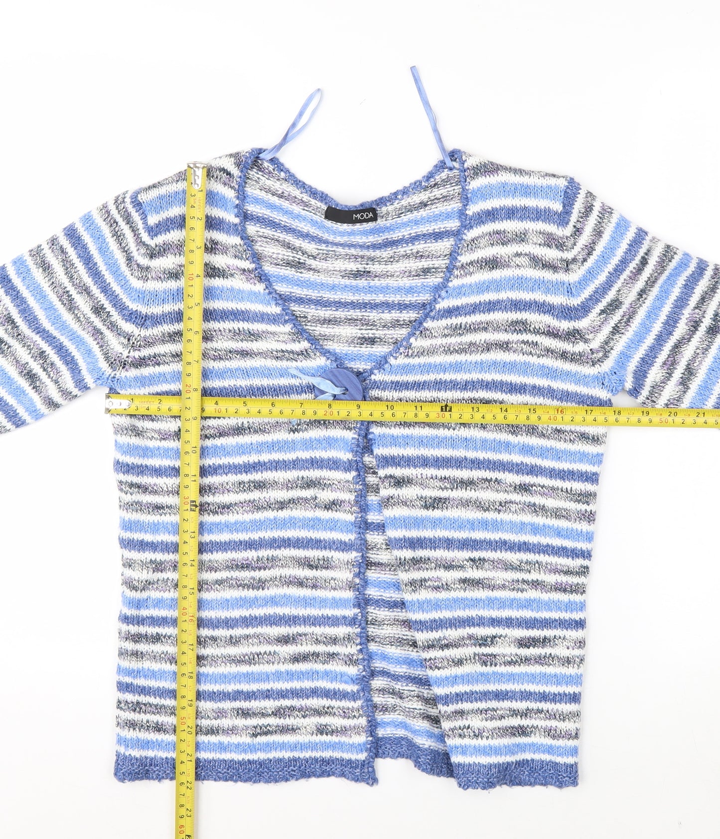 George Women’s Multicoloured Striped Knit Cardigan Size 10