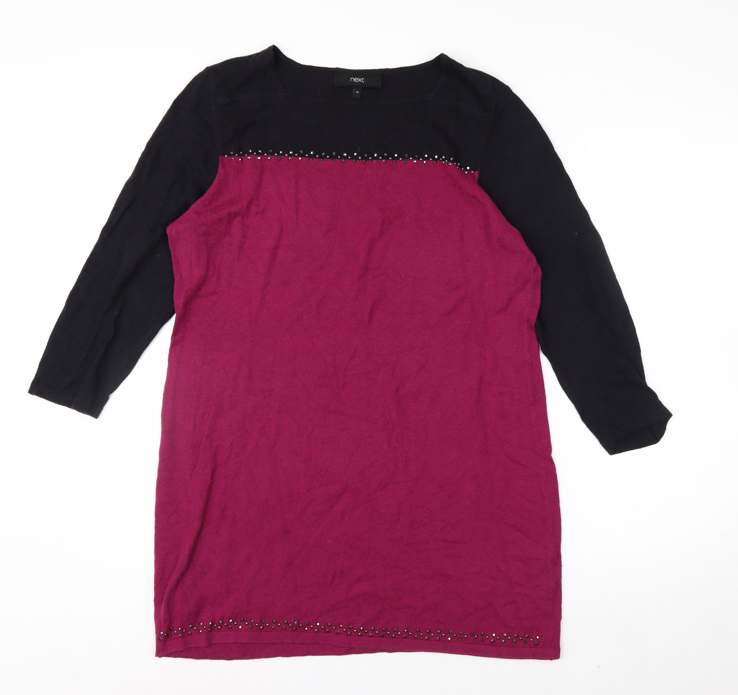 Next Women’s Multicoloured Beaded Tunic Jumper Size 14