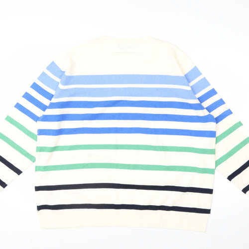 Marks and Spencer Women's Multicoloured Striped Pullover Jumper Size 22