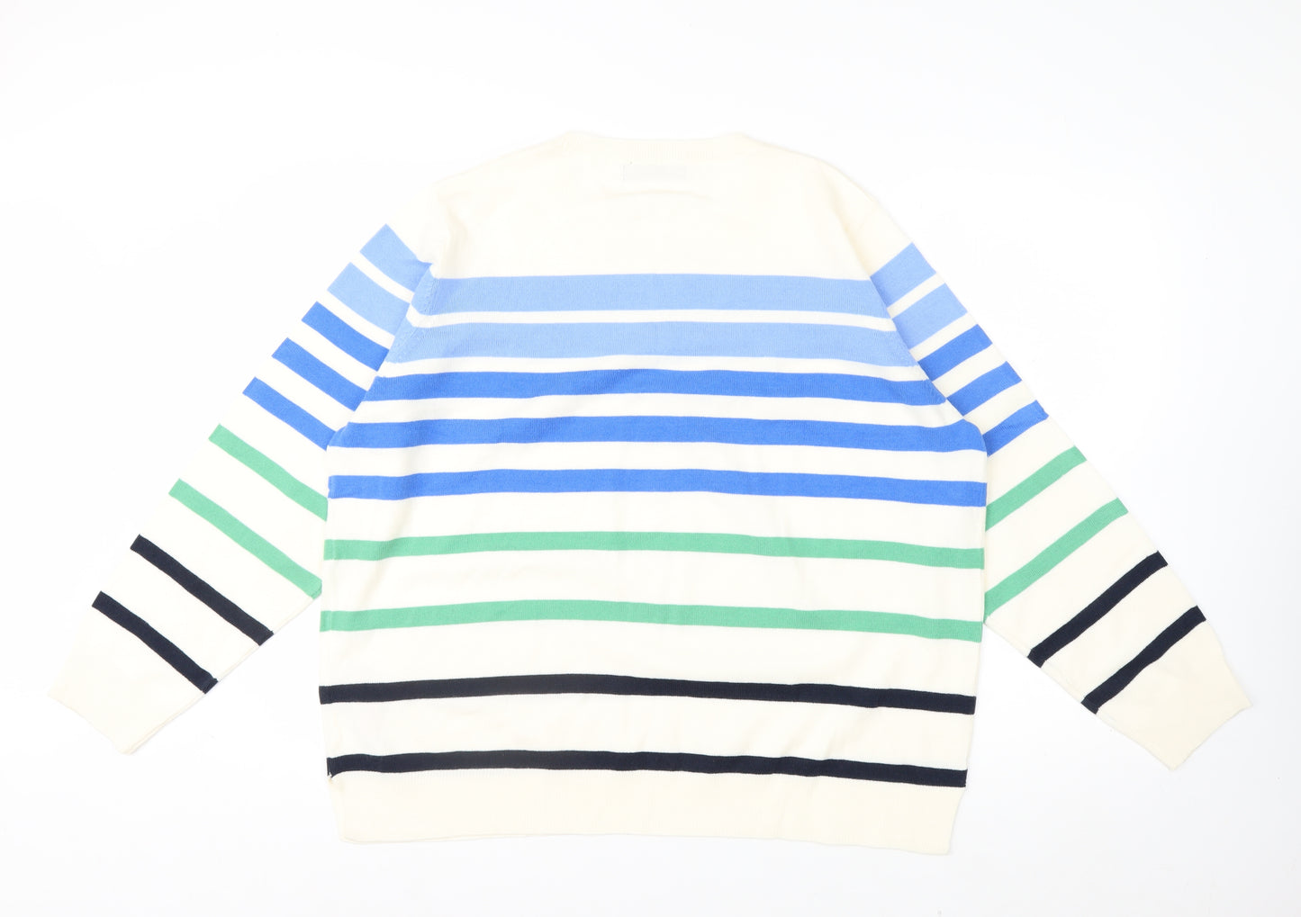 Marks and Spencer Women's Multicoloured Striped Pullover Jumper Size 22
