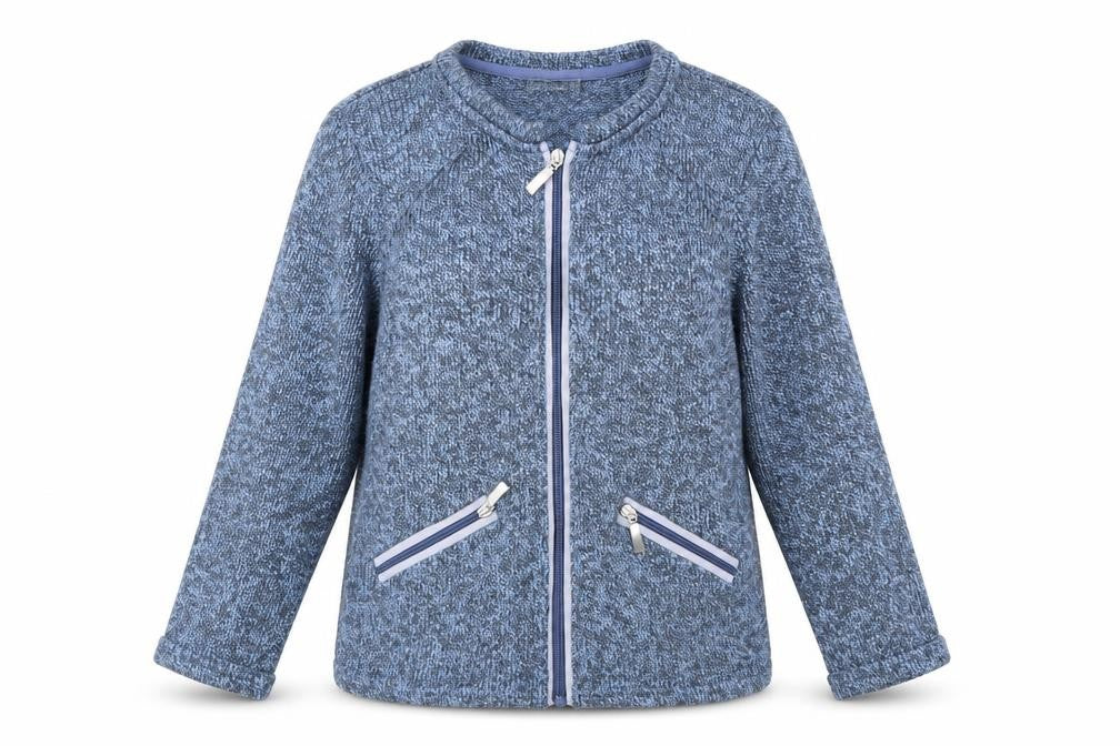 Marks and Spencer Per Una Blue Zip Knit Cardigan Women M Full Zip