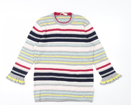 Ted Baker Women's Multicoloured Striped Crew Neck Jumper Size 14