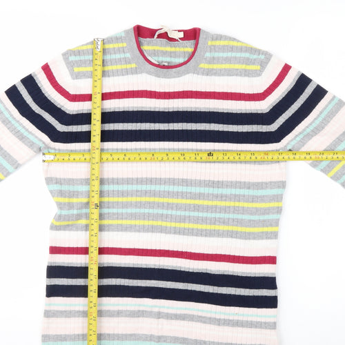 Ted Baker Women's Multicoloured Striped Crew Neck Jumper Size 14
