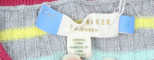 Ted Baker Women's Multicoloured Striped Crew Neck Jumper Size 14