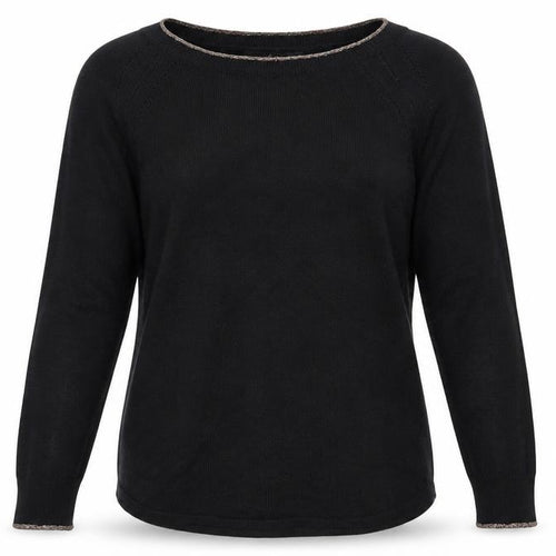 Next Women Black Size 8 Crew Neck Long Sleeve Knit Jumper