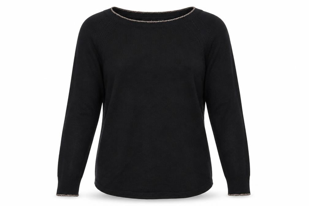 Next Women Black Size 8 Crew Neck Long Sleeve Knit Jumper