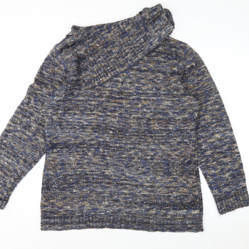 Joe Browns Women’s Multicoloured Cowl Neck Long Sleeve Pullover Jumper Size 18