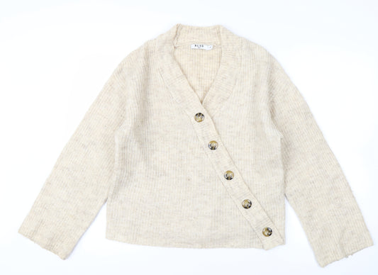 NA-KD Women’s Beige XS Cardigan Button Knit Autumn Layer
