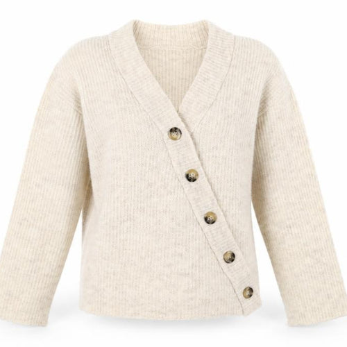 NA-KD Women’s Beige XS Cardigan Button Knit Autumn Layer