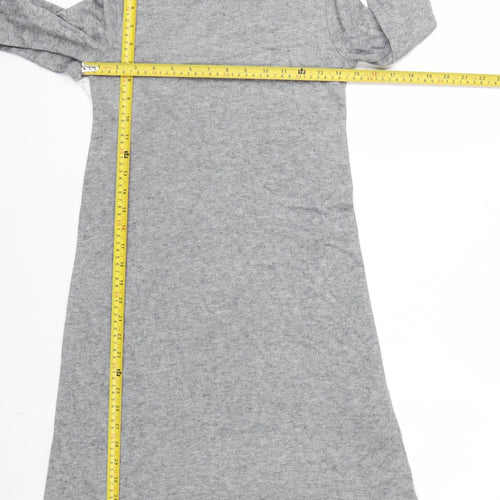 Springfield Womens Grey Beaded Bell Sleeve Tunic Jumper Size 8