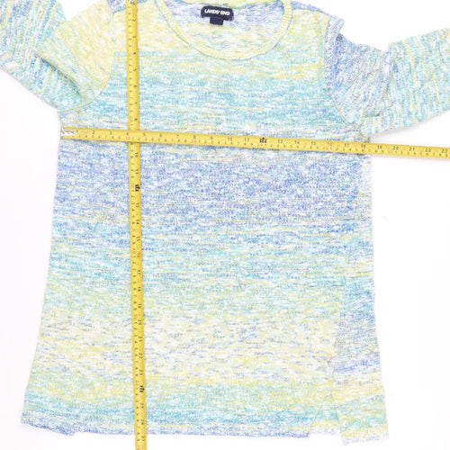 Lands' End Women's Multicoloured M Knit Cotton Acrylic Pullover Jumper