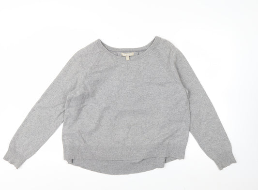 Banana Republic Womens Grey Wool Blend Crew Neck Pullover Jumper L