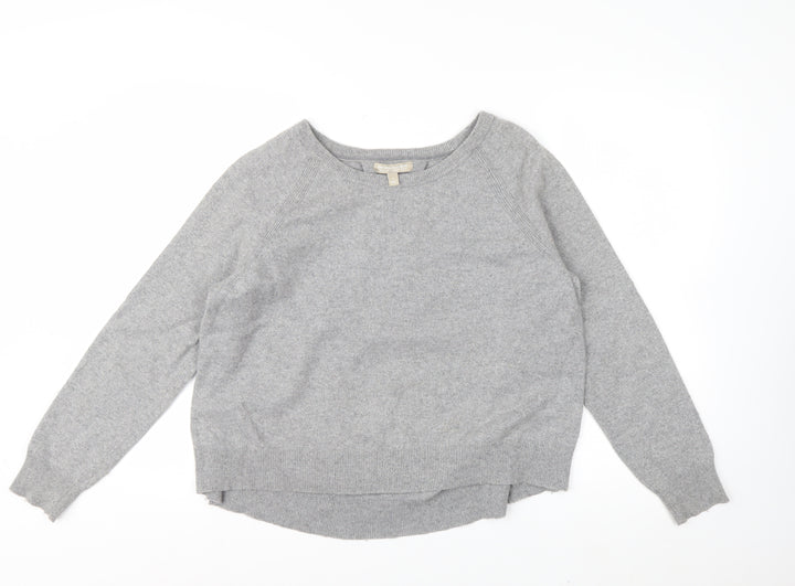Banana Republic Womens Grey Wool Blend Crew Neck Pullover Jumper L