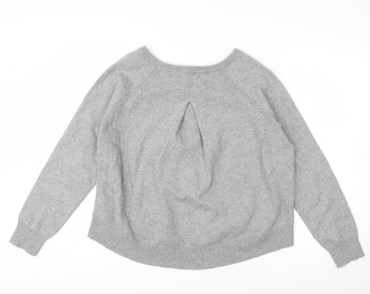 Banana Republic Womens Grey Wool Blend Crew Neck Pullover Jumper L