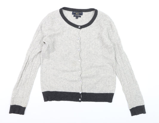 Paul Costelloe Women’s Grey 100% Cashmere Cardigan Size 16