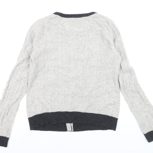 Paul Costelloe Women’s Grey 100% Cashmere Cardigan Size 16