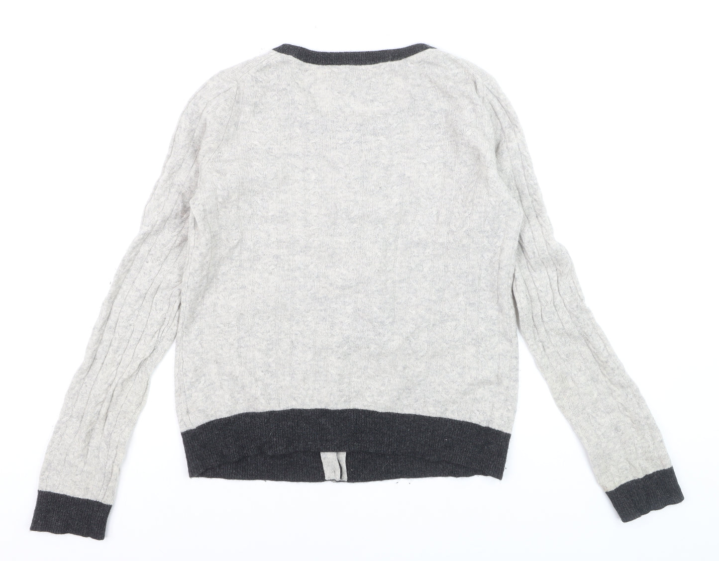Paul Costelloe Women’s Grey 100% Cashmere Cardigan Size 16