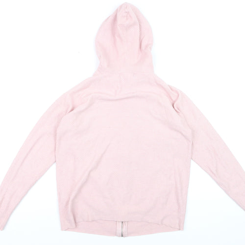 Marks and Spencer Women Pink Small Full Zip Hooded Sweatshirt