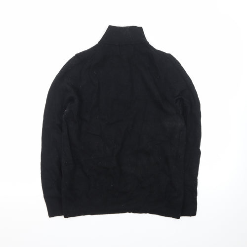 Marks and Spencer Autograph Men’s Black Merino Wool Half Zip Jumper M