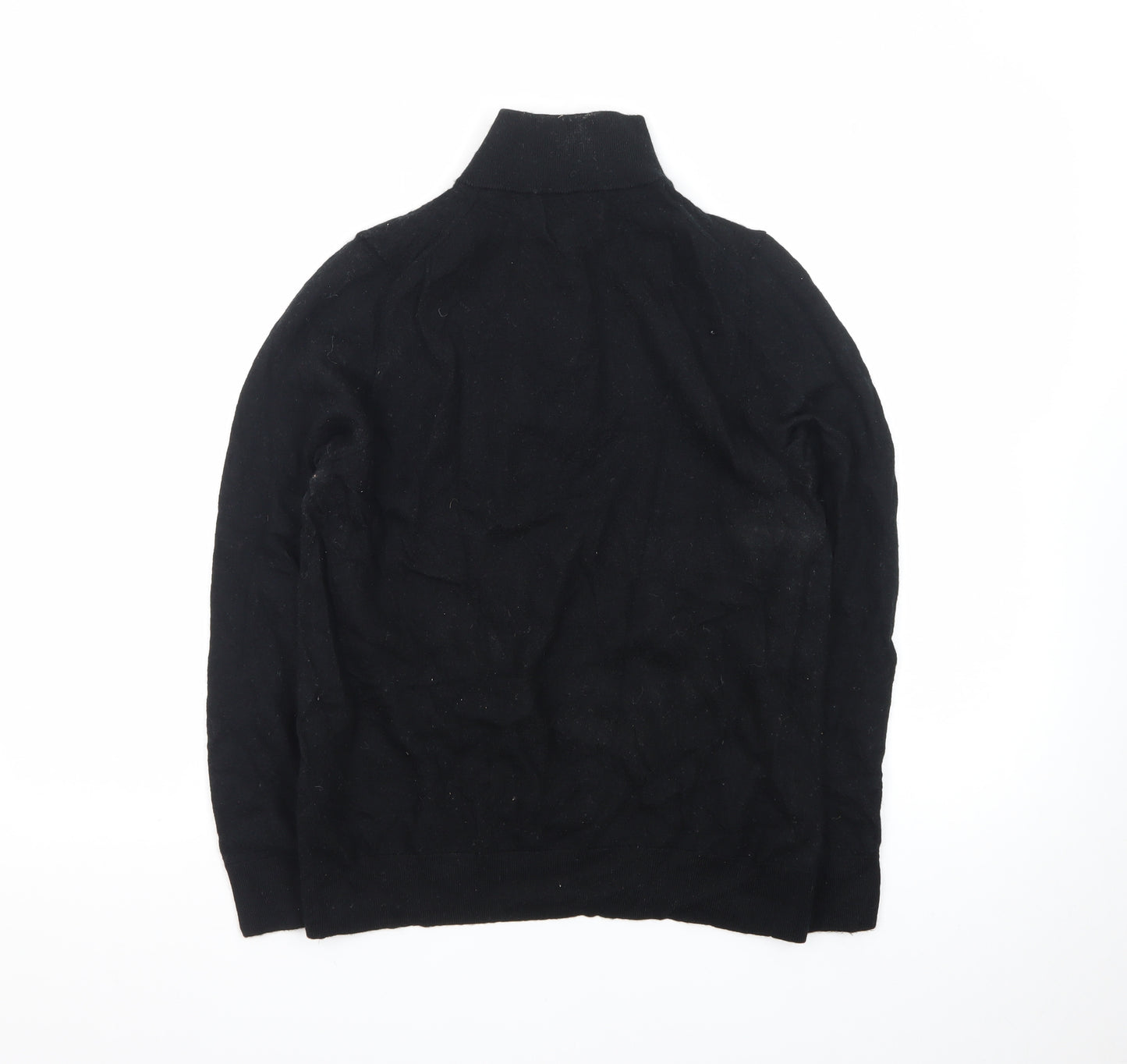 Marks and Spencer Autograph Men’s Black Merino Wool Half Zip Jumper M