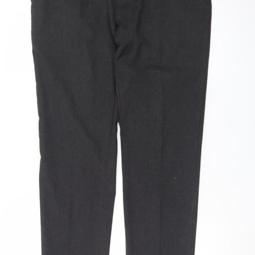 Moss 1851 Men's Black 34in Tailored Fit Dress Pants Trousers