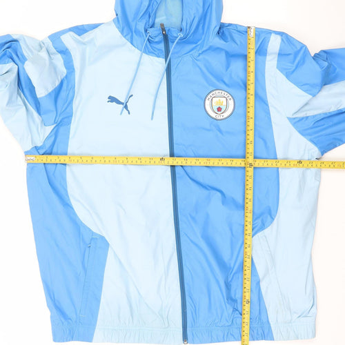 Puma Men Blue 2XL Manchester City Windbreaker Jacket