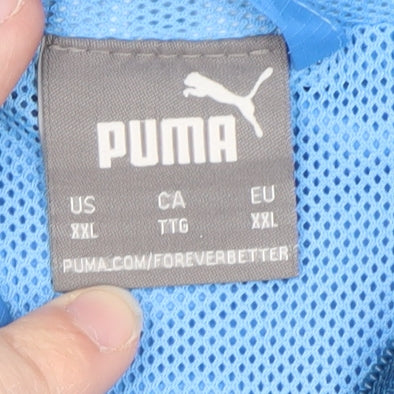 Puma Men Blue 2XL Manchester City Windbreaker Jacket