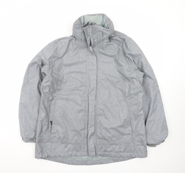 Peter Storm Womens Grey Waterproof Rain Coat Jacket Size 18