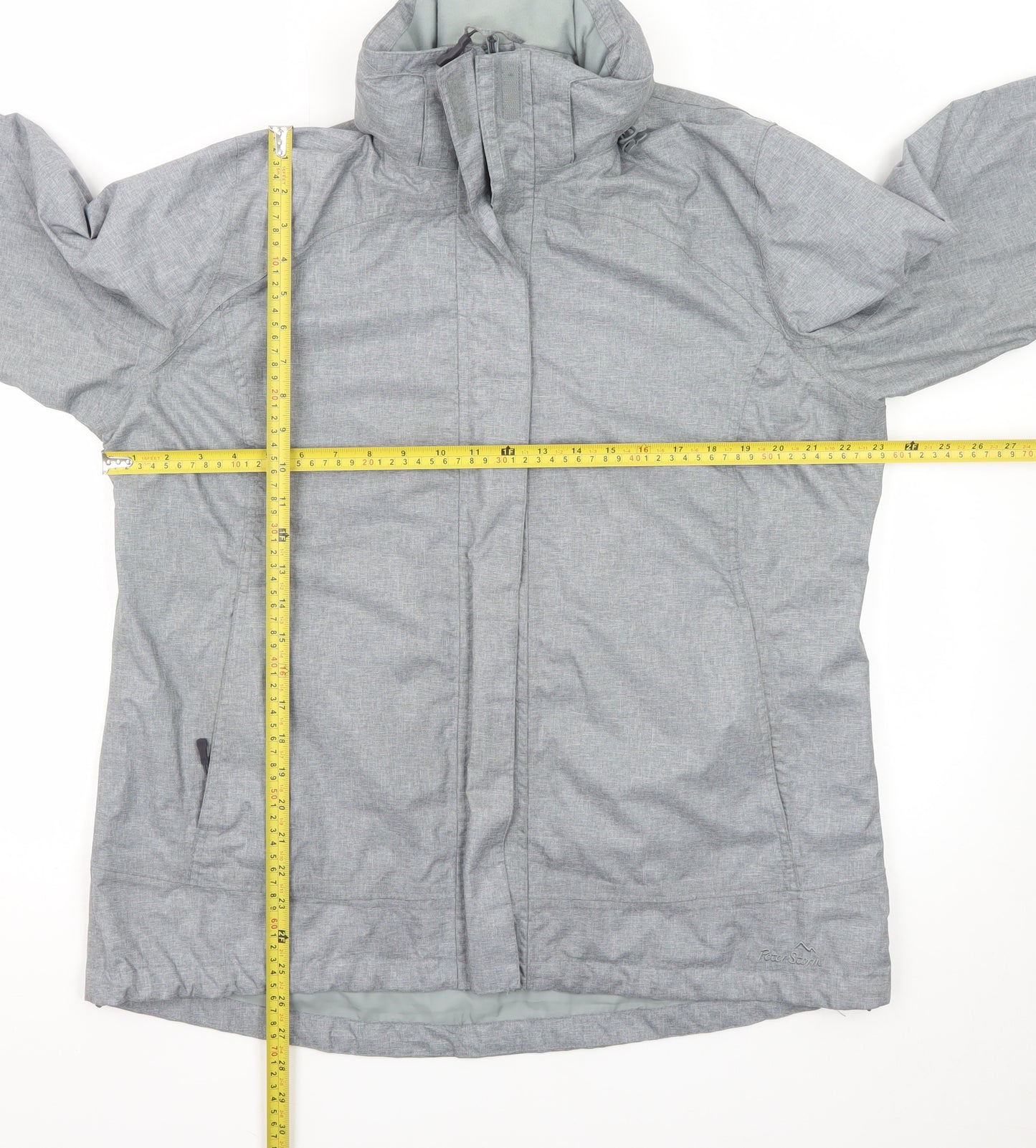 Peter Storm Womens Grey Waterproof Rain Coat Jacket Size 18