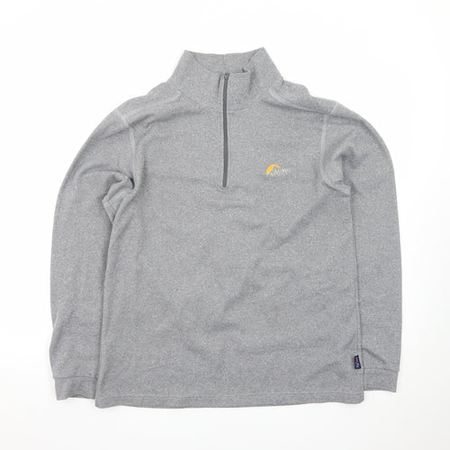 Lowe Alpine Men’s Grey Fleece 1/4 Zip Sweatshirt Top Size L